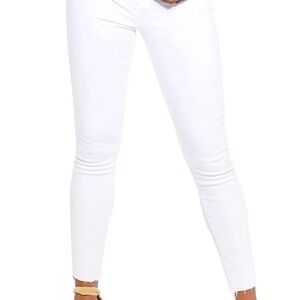 SPANX White Jeans in distressed denim! Petite. Excellent condition!